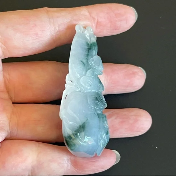 New natural Burmese carved Jade Pendant